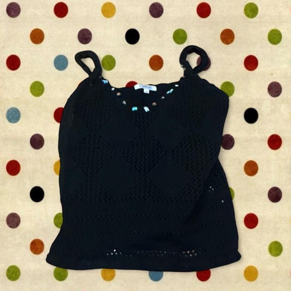 Vintage beaded crochet cami